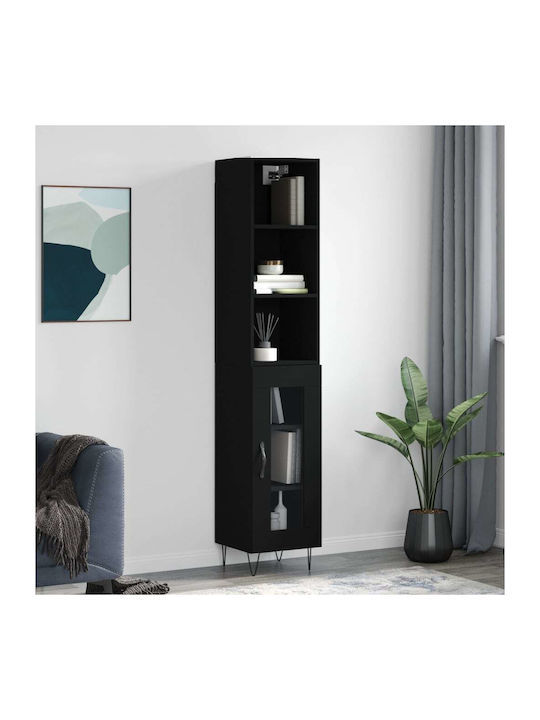 Bookcase Black 34.5x34x180cm