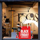 Pegasus Αυτοκόλλητο Βιτρίνας Black Friday 40x40cm Μαύρο PEG3524 1τμχ