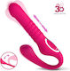 Kinksters Trägerlos Strap On mit Vibration in Fuchsie Farbe
