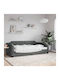 Sofa Bett Einzelbett Mit Stoff bezogen Dark Gray mit Latten für Matratze 80x200cm