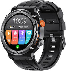 Microwear C21 Pro Smartwatch με Παλμογράφο (Μαύρο)