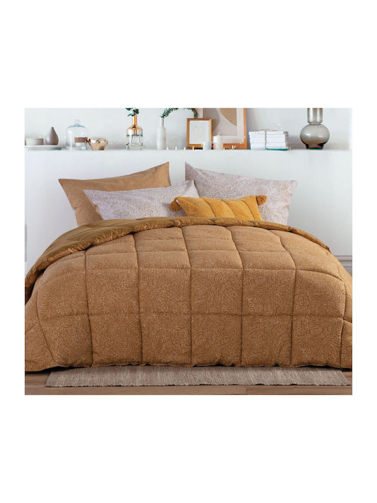 Nef-Nef Homeware Πάπλωμα Υπέρδιπλο με Γέμιση Microfiber 220x240εκ. Inspire Gold 330 GSM