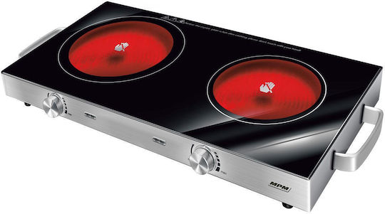MPM Countertop Burner Keramik Double Schwarz