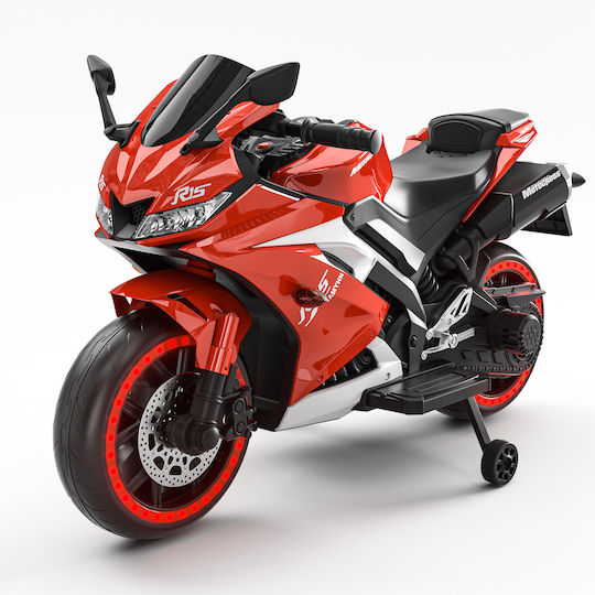 Детска мотоциклет Лицензиран Yamaxa R15 Електрическо 12 волта Червен
