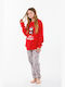 MEI Kids Pyjamas Winter Cotton Red