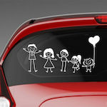 Baby on Board Car Sign White Sticker Happy Family