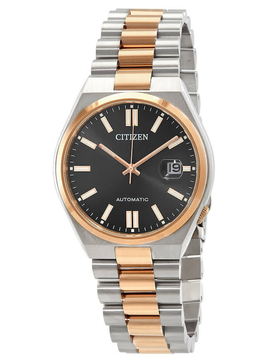 Citizen Ceas Bărbați 40mm Automat Cu Brățară Din Metal Neagră