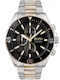 Boss Ocean Edition Ανδρικό Ρολόι 48mm Χρονογράφος Μπαταρίας με Μεταλλικό Μπρασελέ