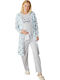 PijaMood Robe Schwangerschaft & Stillen in Hellblau Farbe