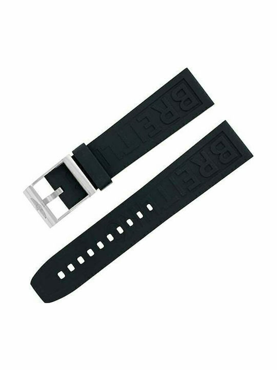 Breitling Curea de cauciuc Negru 24mm