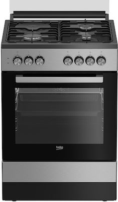 Beko FSE6312GX Cooker 72lt with Gas & Electric Hobs P60cm. Inox