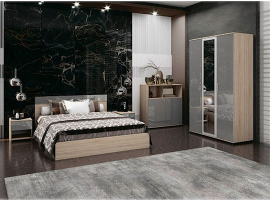 Σετ Комплект Спалня Verona High Сив с Матрак 160x200бр 4бр