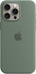 Apple Silicone Case with MagSafe Umschlag Rückseite Silikon Grün (iPhone 15 Pro Max)