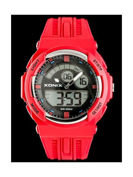 Xonix Ψηφιακό Ρολόι Μπαταρίας με Μεταλλικό Μπρασελέ