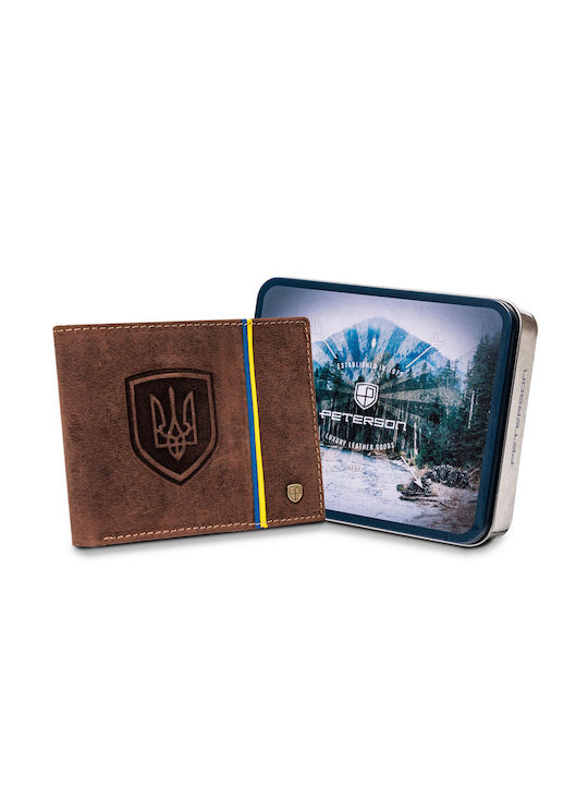 Leather Men's Wallet with RFID Brown