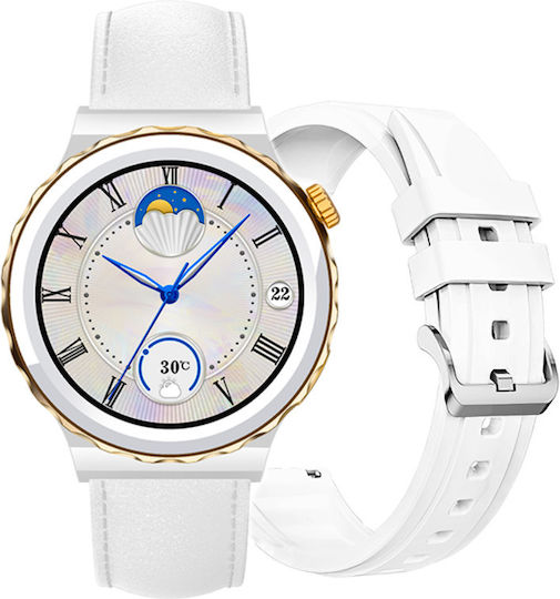 Rubicon SR038B Smartwatch mit Pulsmesser (Weiß)