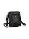 Leder Herrentasche Schulter / Crossbody Schwarz