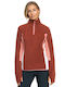 Roxy Winter Women's Fleece Blouse Long Sleeve with Zipper Orange