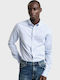 Long-sleeved Cotton Shirt Light Blue