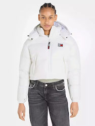 Tommy Hilfiger Women's Short Puffer Jacket for Winter White