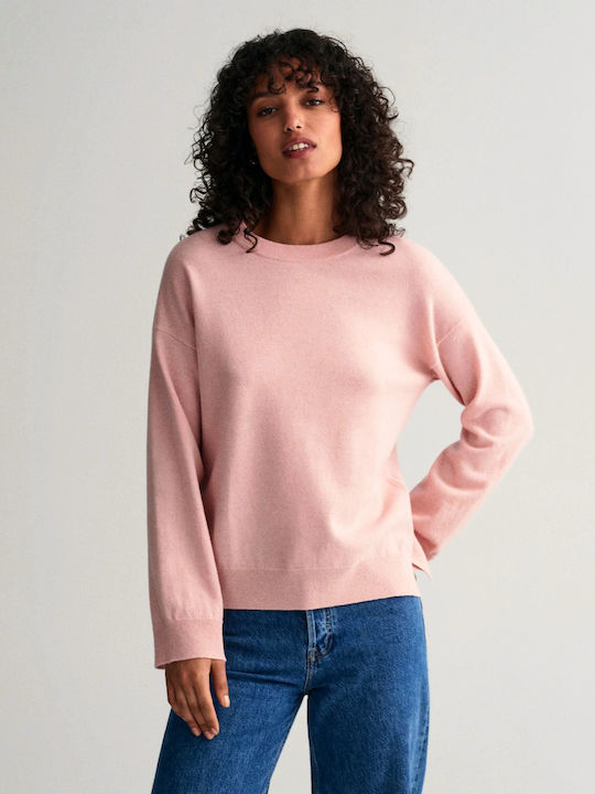 Gant Crew Women's Long Sleeve Pullover Wool Pink