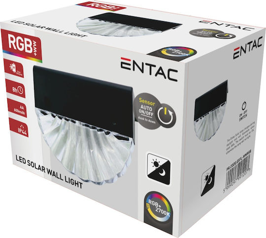 Entac ESFL-WWRGB Επιτοίχιο Ηλιακό Φωτιστικό 10lm IP44