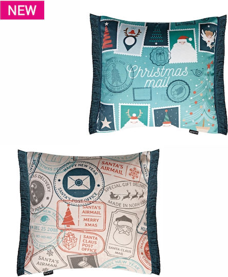 Kentia Christmas Decorative Square Pillowcase Multicolored 50x50cm