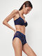 Gisela Underwear Set with Bra & Slip Blue