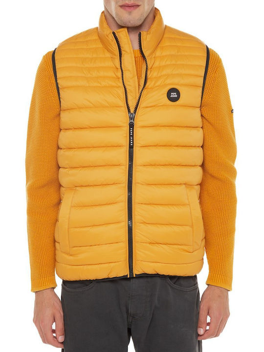 Pepe Jeans Ärmellos Herren Jacke Puffer Gelb