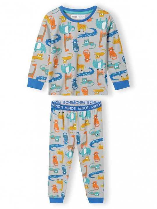 Minoti Set Top & Bottom Kids Pyjamas Gray