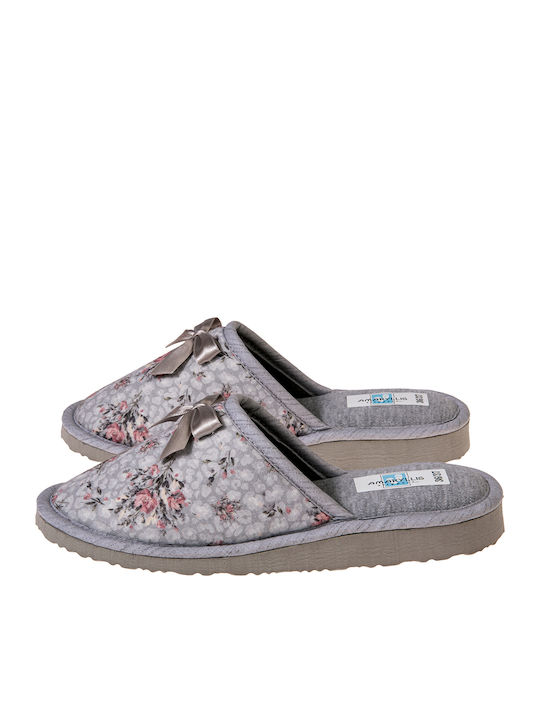 Amaryllis Slippers Winter Damen Hausschuhe Gray