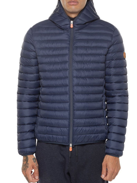 Save The Duck 'donald' Save Men's Winter Puffer Jacket Blue