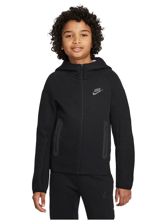 Nike Cardigan pentru copii Hanorace Fleece Negru Sportswear Tech