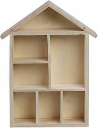 Creativ Company Căsuță Cu Rafturi 30x22x4.5cm Căsuță Pentru Creație DIY Din Lemn 1 Bucată