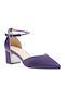Pantofi cu toc cu Curea Violet