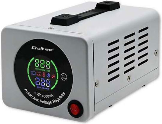 Qoltec Avr Compact Σταθεροποιητής Τάσης 1000VA με 1 Πρίζα Ρεύματος