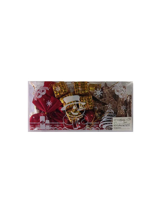 Hängendes Kugel Ornament Ornament Rot Set 38Stück