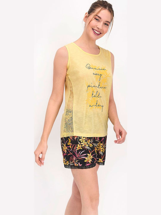 Arnetta Summer Women's Pyjama Set Yellow