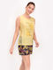 Arnetta Summer Women's Pyjama Set Yellow