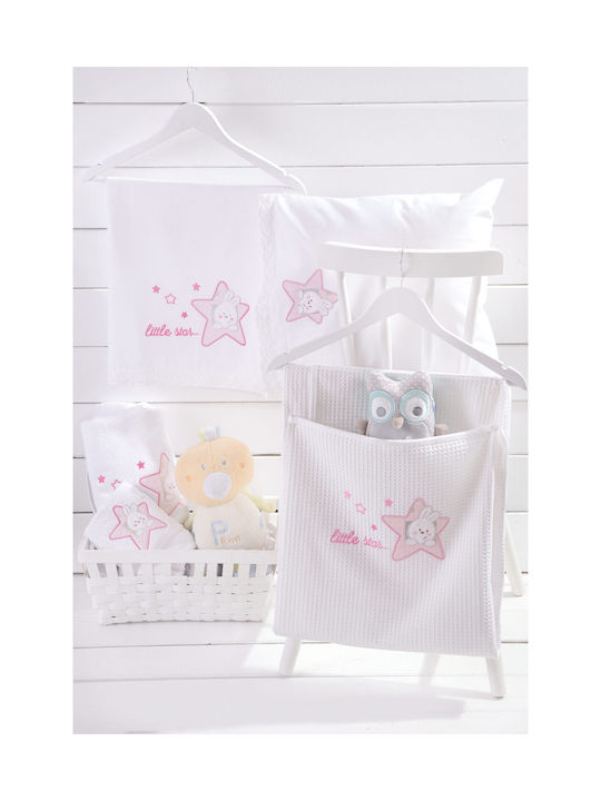 Rythmos Astro Baby Sheets Set Crib Cotton Pink 100x160cm 3pcs