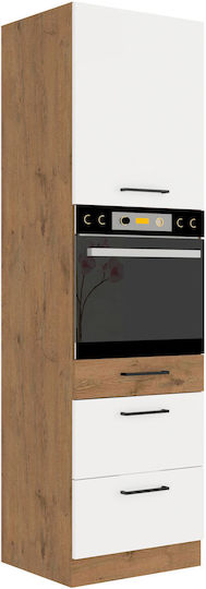 Virgo Upper Oven Cabinet Floor White 60x57x210pcs