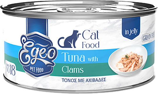 Egeo Pet Food Wet Food for Adult Cats in Cans with Tuna Grain-Free 85gr