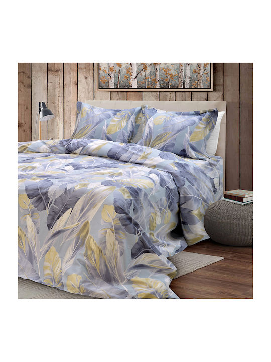 Lino Home Duvet Cover Set Cotton Queen with 2 Pillowcases 220x240 Beige