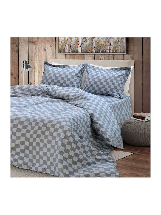 Lino Home Duvet Cover Set Cotton Queen with 2 Pillowcases 220x240 Beige