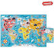 Kinderpuzzle Weltkarte - Animals 60pcs CzuCzu