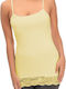 Women's T-Shirt with Spaghetti Strap Yellow