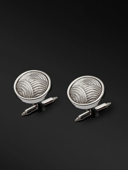 Tribute Cufflinks from Silver in White Color