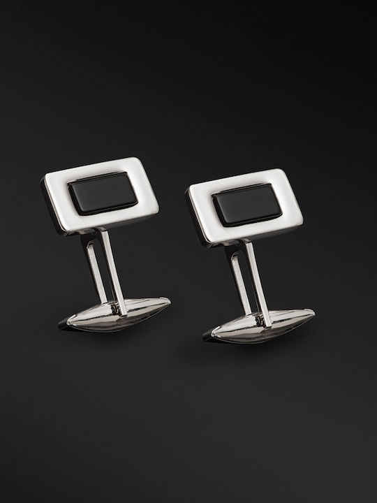 Tribute Cufflinks of Silver Black