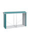 Outsunny Woodshed Μεταλλικό Ράφι Αποθήκευσης Ξύλων 240x86x160cm Πράσινο