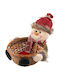 Madi Weihnachtlich Brotkorb Stoff Braun L18xB18cm.